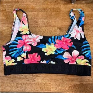 PINK Victoria's Secret Tropical Floral Gym To Swim Bra